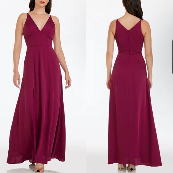 DRESS THE POPULATION Parker Fit Flare Maxi Dress NWT - Picture 1 of 9